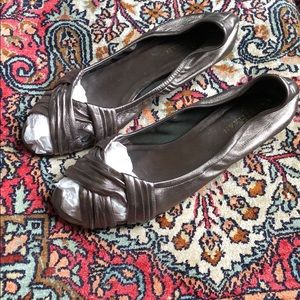 Pewter Cole Haan Nike Air peep toe wedge 9b